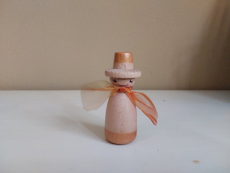 Hoed en Sjaal - Set van 5 Pegdolls - Los Verkrijgbaar