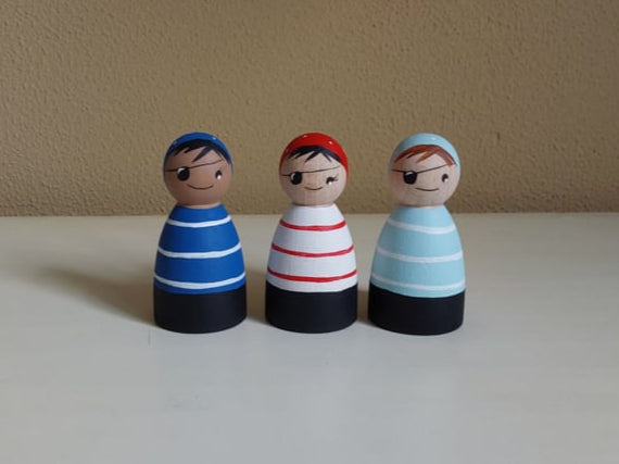 Piraten Pegdoll - Set van 3 Pegdolls - Speelset