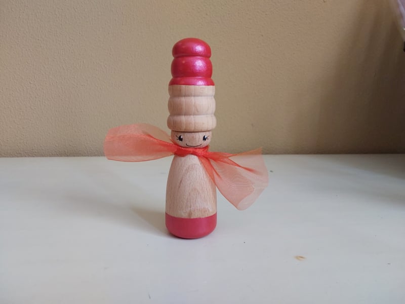 Hoed en Sjaal - Set van 5 Pegdolls - Los Verkrijgbaar