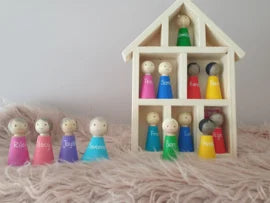 Pegdoll voor Kinderopvang - Houten Poppetje - Gastouderopvang - Zelfregistratiesysteem