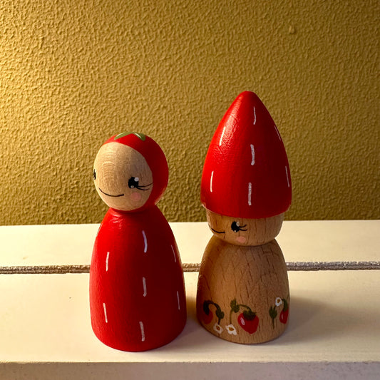 Aardbei Pegdoll - Set van 2 Pegdoll