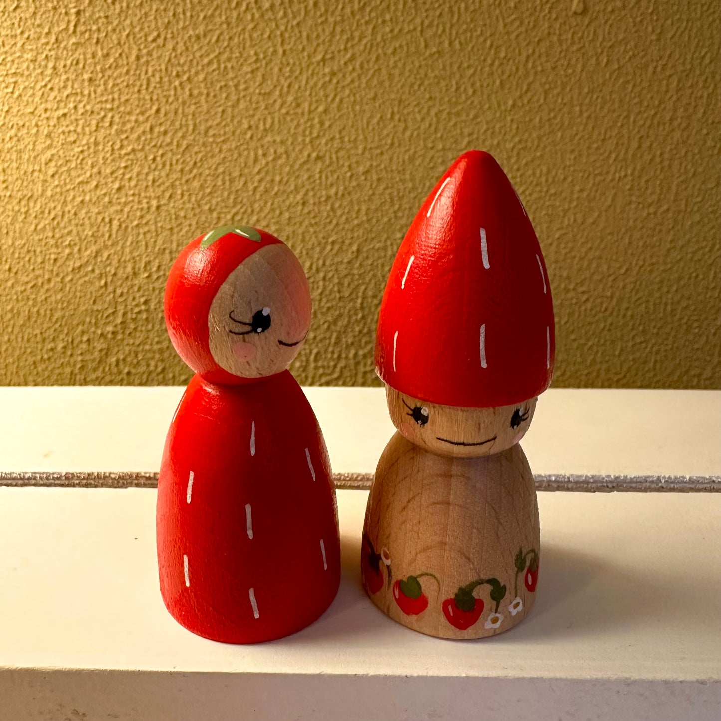 Aardbei Pegdoll - Set van 2 Pegdoll