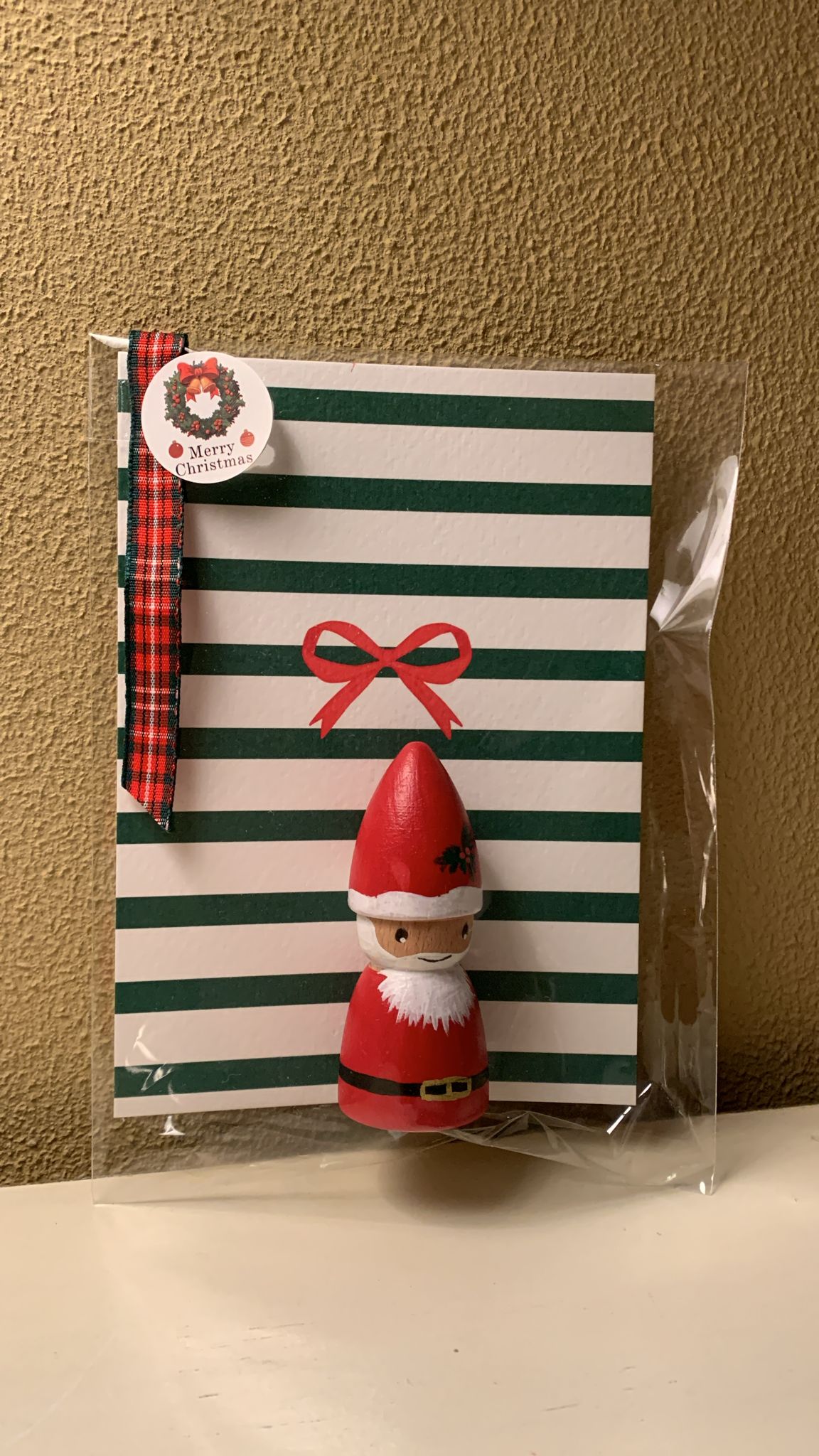 Kerst kaart Kerstman - kaart inclusief pegdoll - Thema Kerstmis