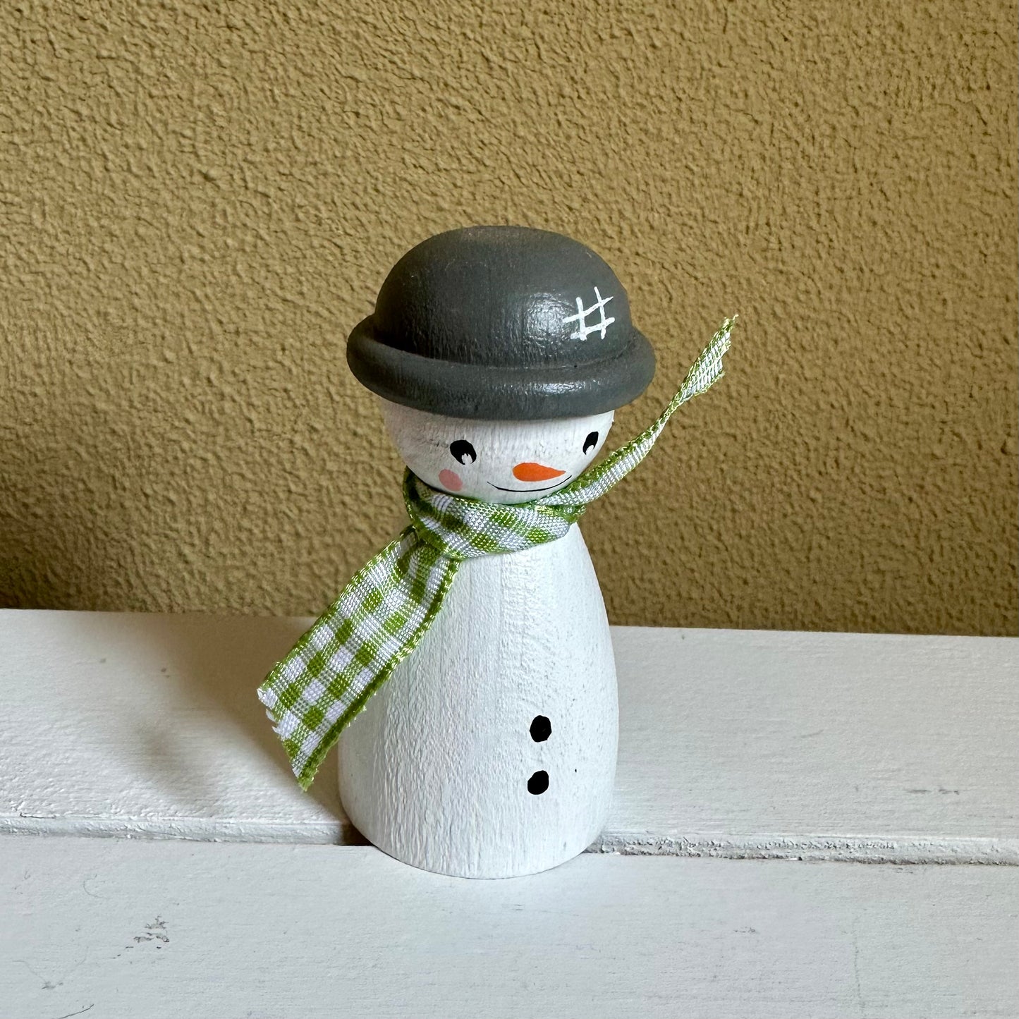 Sneeuwpop - Pegdoll Sneeuwpop met Sjaal - Thema Kerstmis