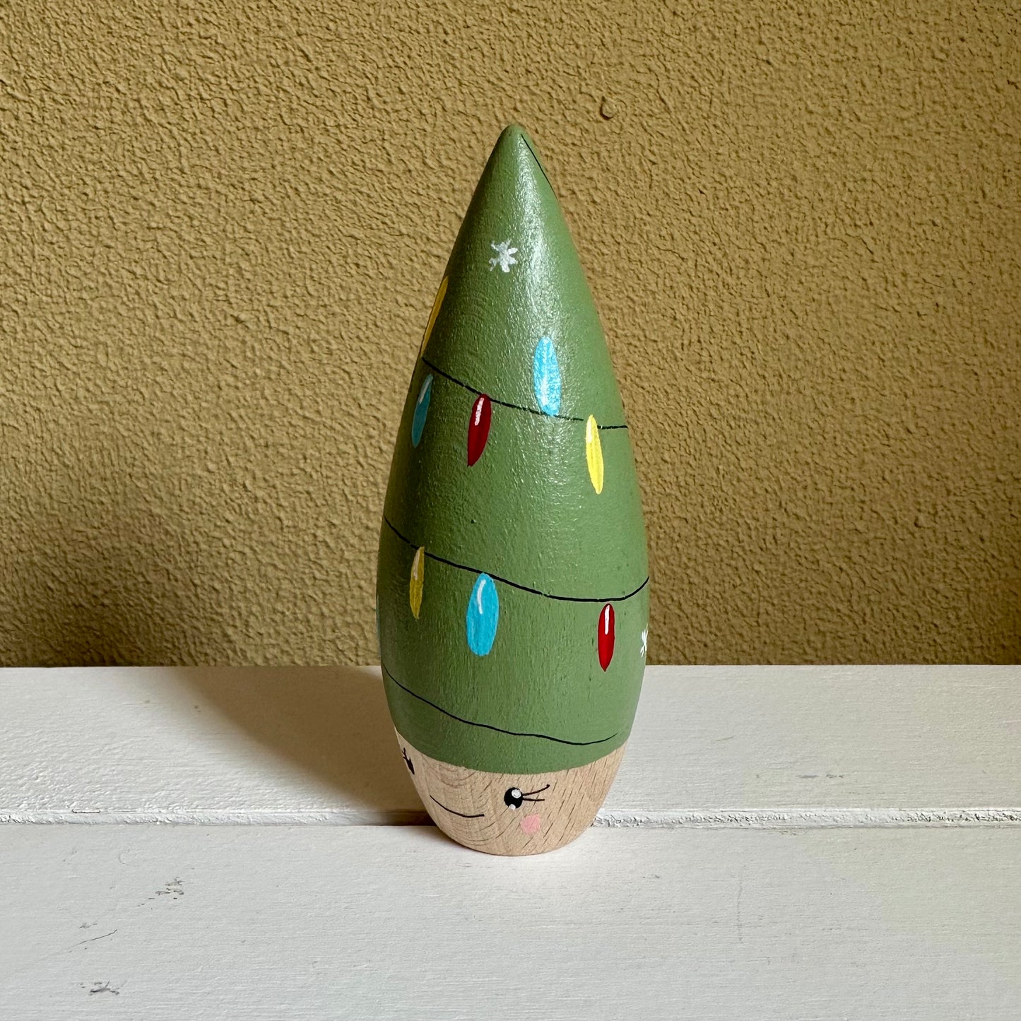 Kerstboom - Pegdoll Kerstboom met lichtjes - Thema Kerstmis