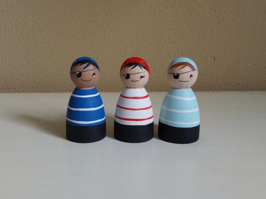 Piraten Pegdoll - Set van 3 Pegdolls - Speelset