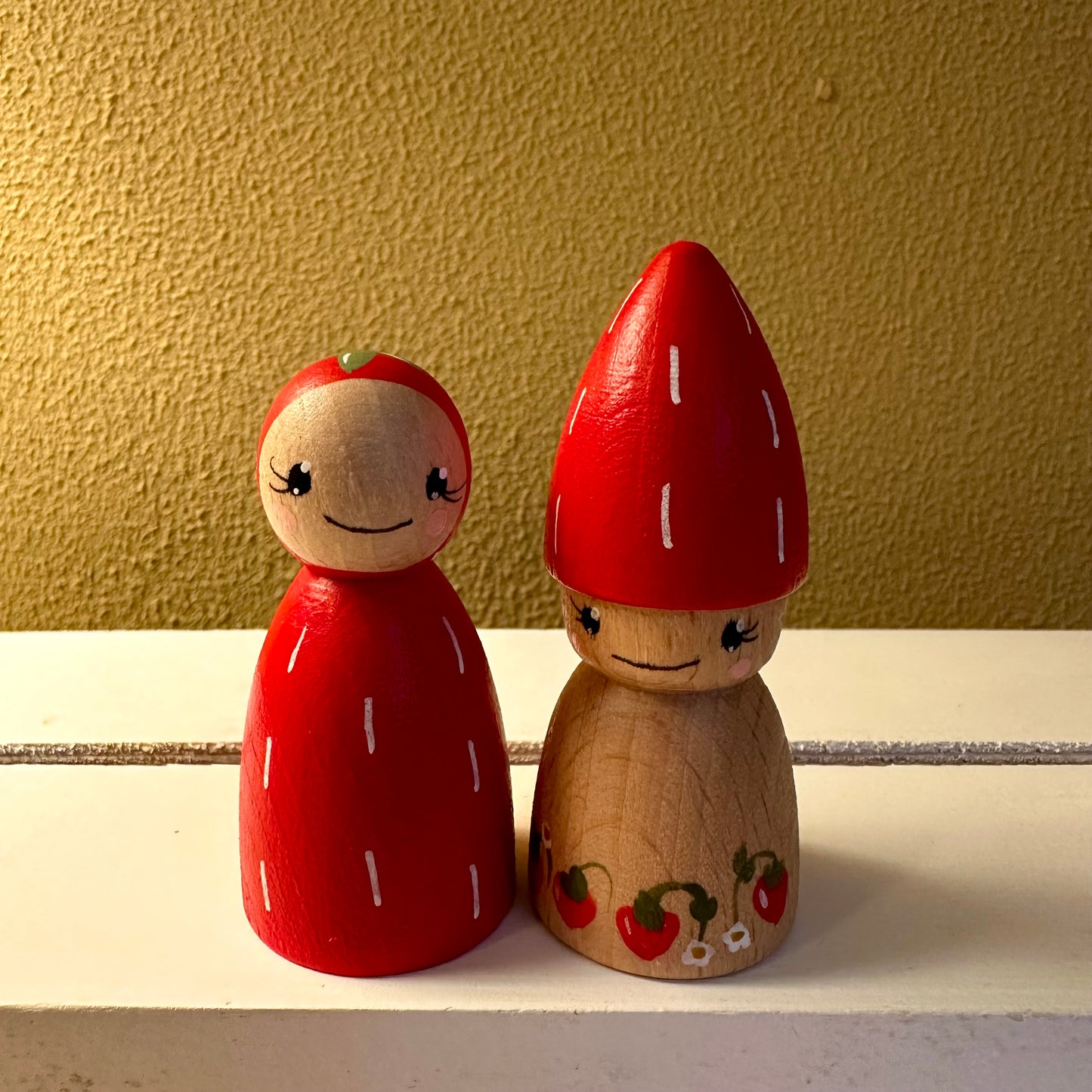 Aardbei Pegdoll - Set van 2 Pegdoll
