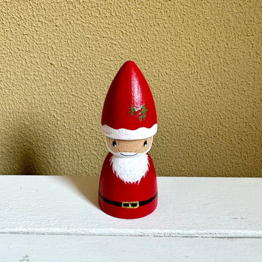 Kerstman - Houten Pegdoll Kerstman - Thema Kerstmis