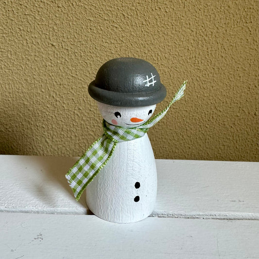 Sneeuwpop - Pegdoll Sneeuwpop met Sjaal - Thema Kerstmis